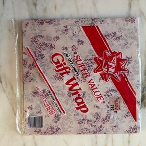 Vintage All-Occasion Gift Wrap, Assorted Patterns 7 Sheets Paper Ephemera